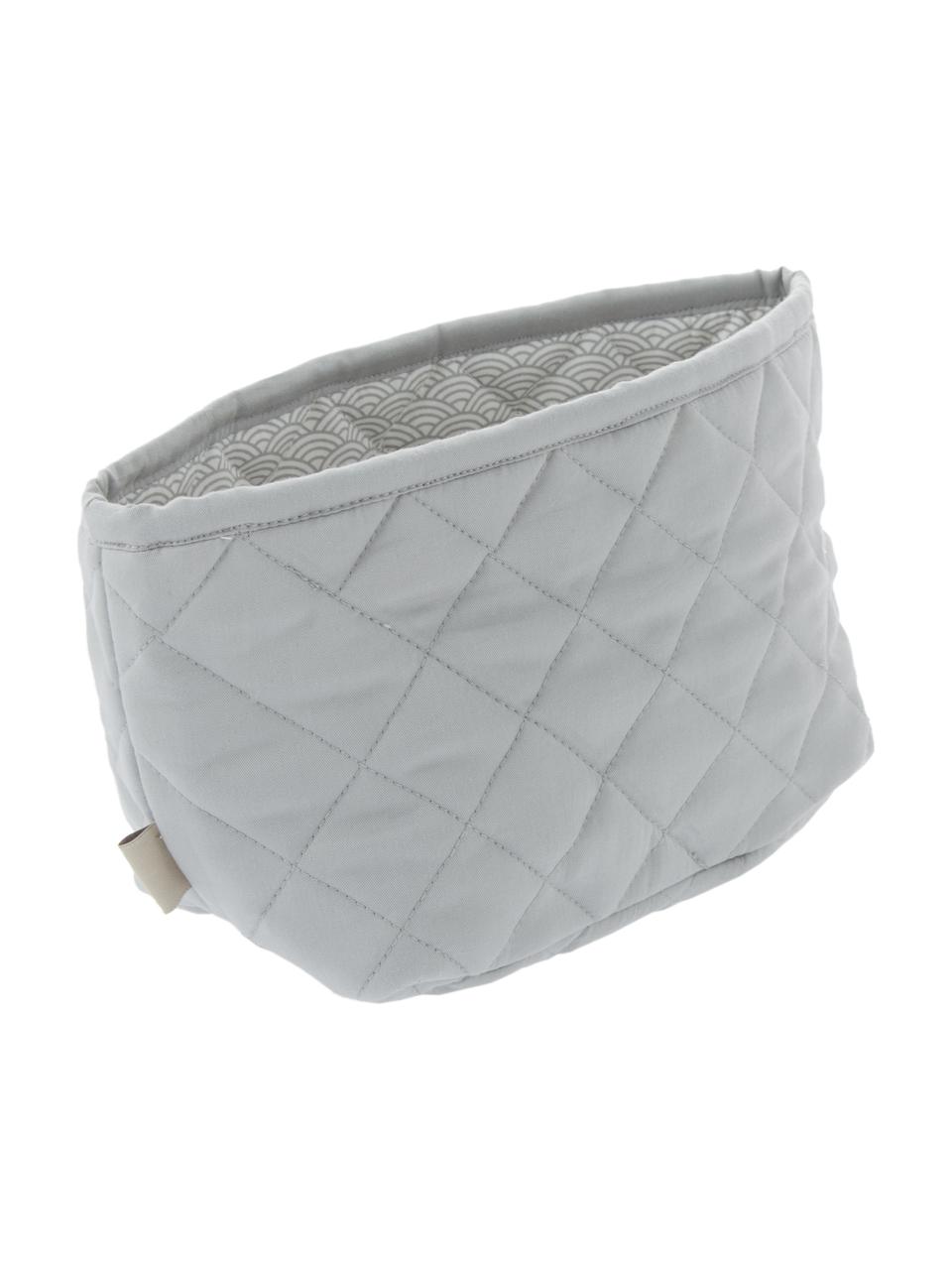 Corbeille matelassée coton bio Wave, 2 élém., Gris