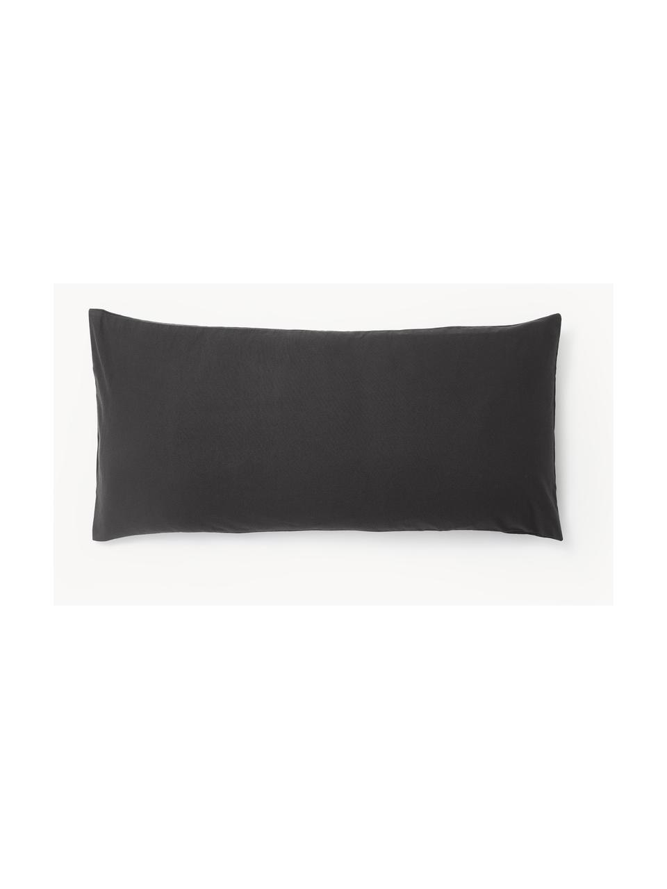 Flanell-Kopfkissenbezug Biba, Webart: Flanell Flanell ist ein k, Anthrazit, B 40 x L 80 cm