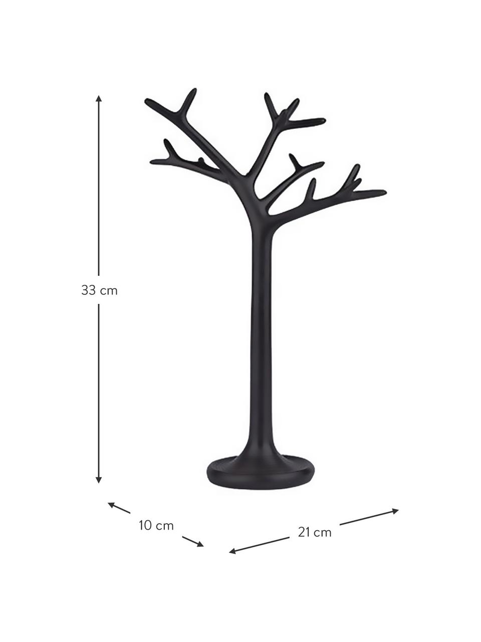 Sieradenhouder Boom, Polyresin, Zwart, 25 x 29 cm