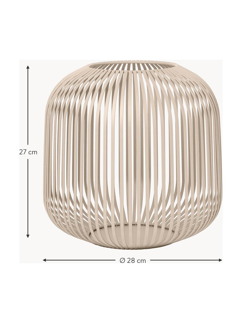 Lanterne Lito, Acier, revêtement par poudre, Beige clair, Ø 28 x haut. 27 cm