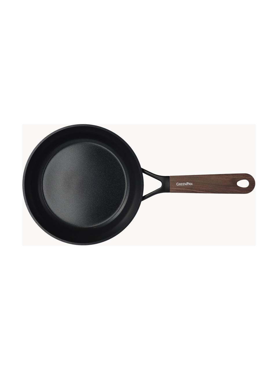 Padella con manico in legno Eco Smartshape, Manico: acciaio inossidabile rive, Nero, Ø 20 x Alt. 8 cm