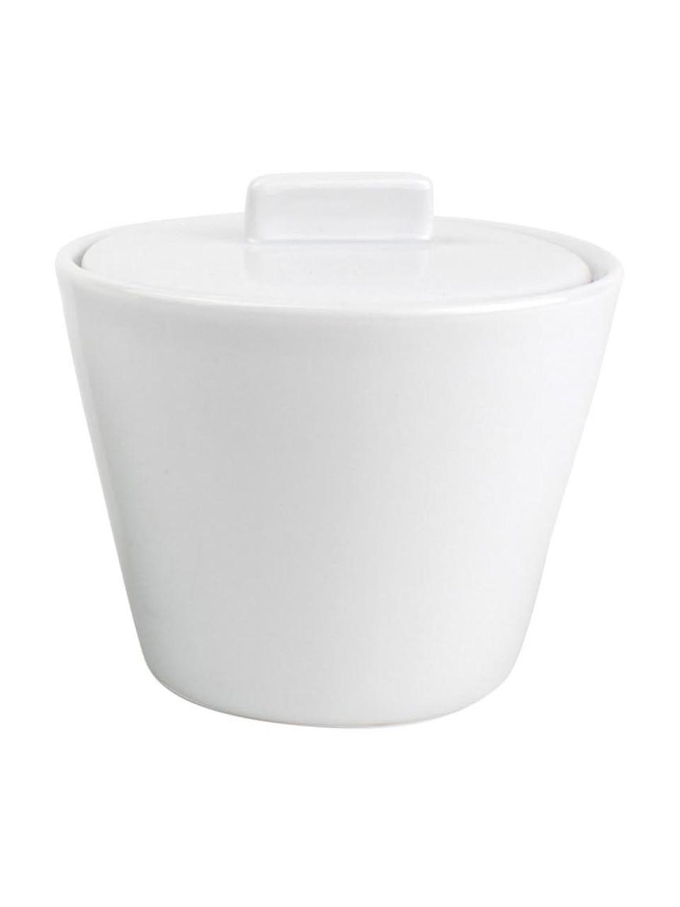 Porzellan Milch- & Zucker-Set Stripeless, 2-tlg., Porzellan, Weiß, Set mit verschiedenen Größen