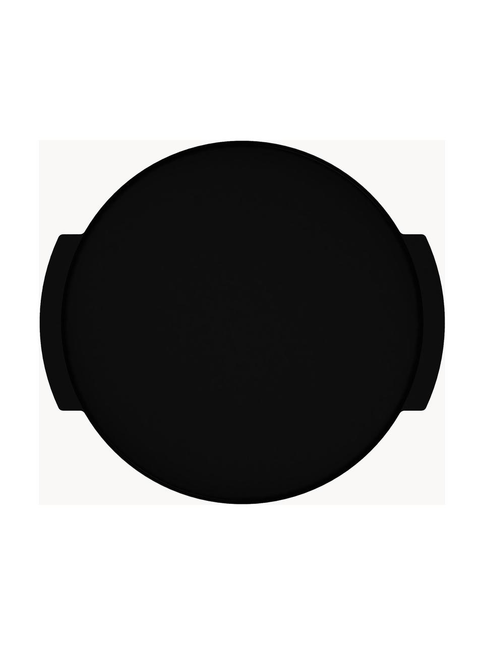 Dekoratívny podnos Carry, Nehrdzavejúca oceľ, práškový náter, Čierna, Ø 35 x V 2 cm