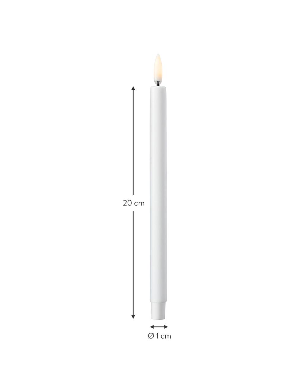 LED-Stabkerzen Uyuni Lighting, 2 Stück, Kunststoff, Weiss, Ø 1 x H 20 cm