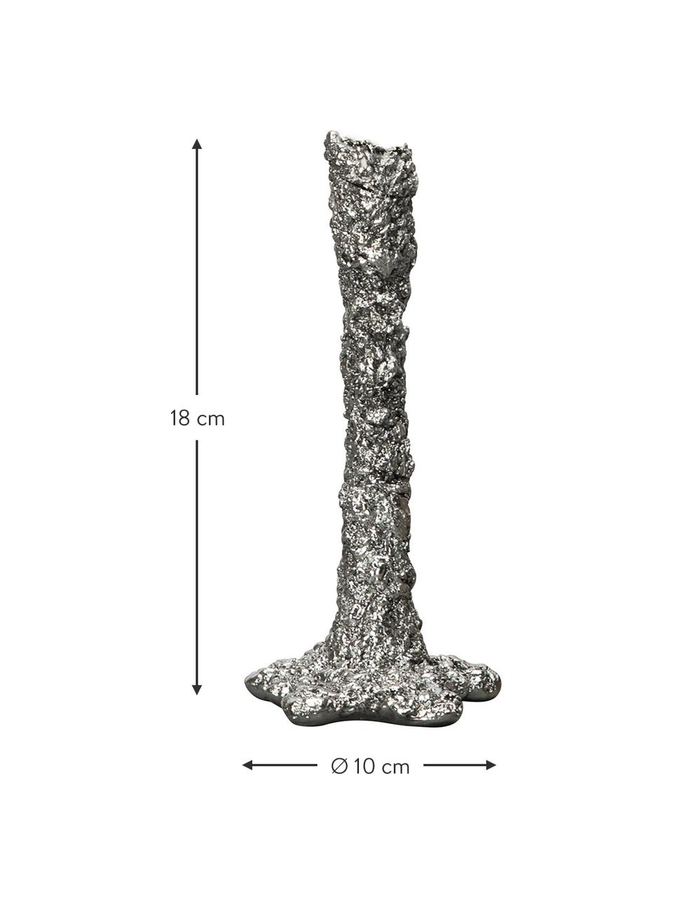 Candelabro Space, Plástico, Plateado, Ø 10 x Al 18 cm