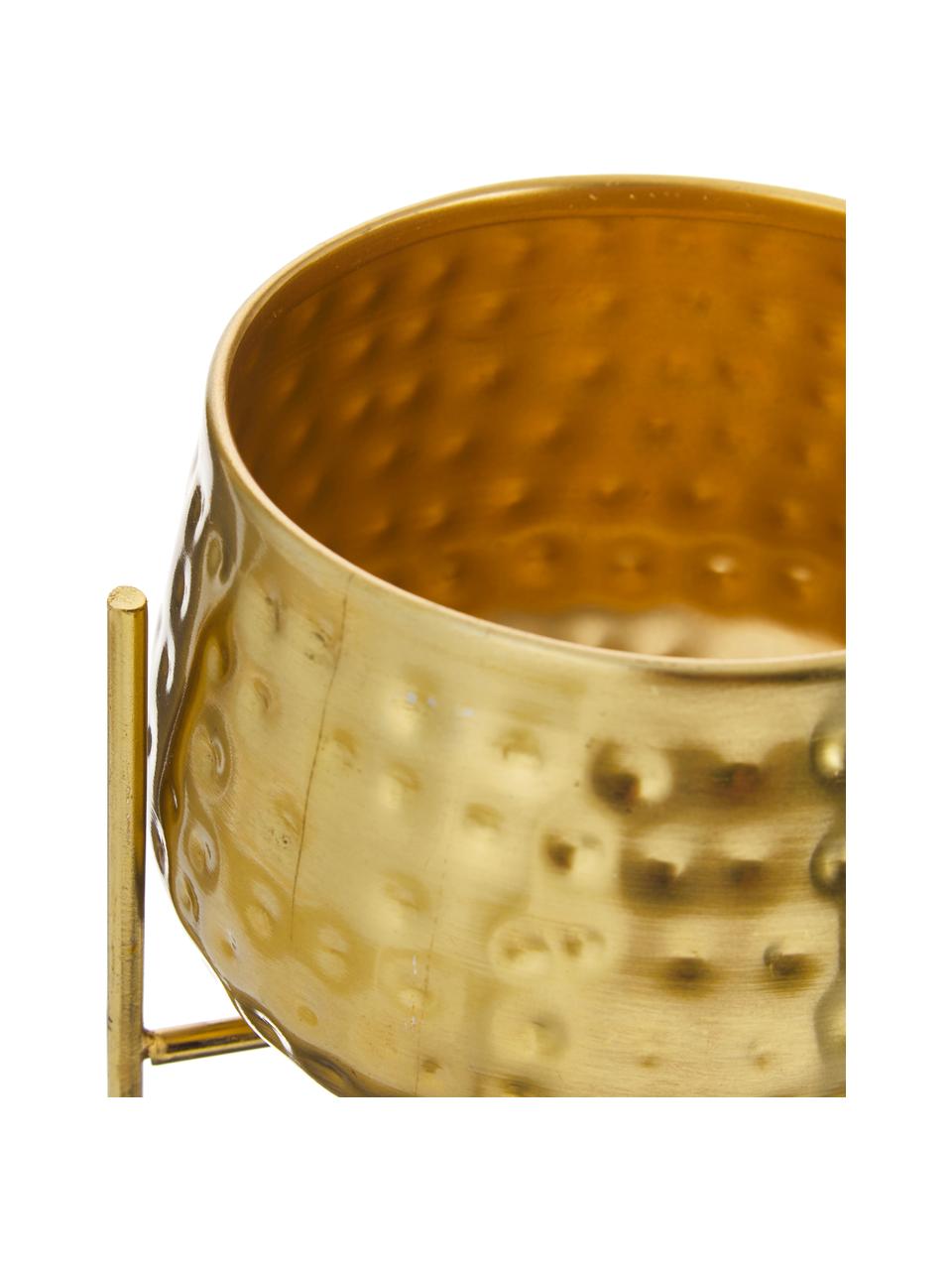 Portavaso alto in metallo dorato Werton, Metallo rivestito, Dorato, Ø 13 x Alt. 23 cm