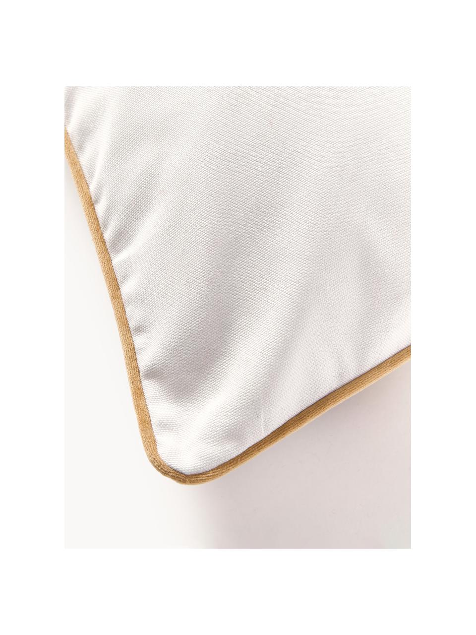 Housse de coussin en coton au design Cookies de Kera Till, Blanc cassé, ocre, multicolore, larg. 50 x long. 50 cm