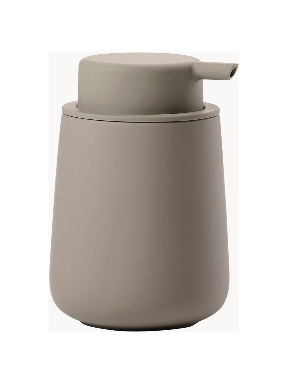 Distributeur de savon en porcelaine Push, Grège, Ø 8 x haut. 12 cm