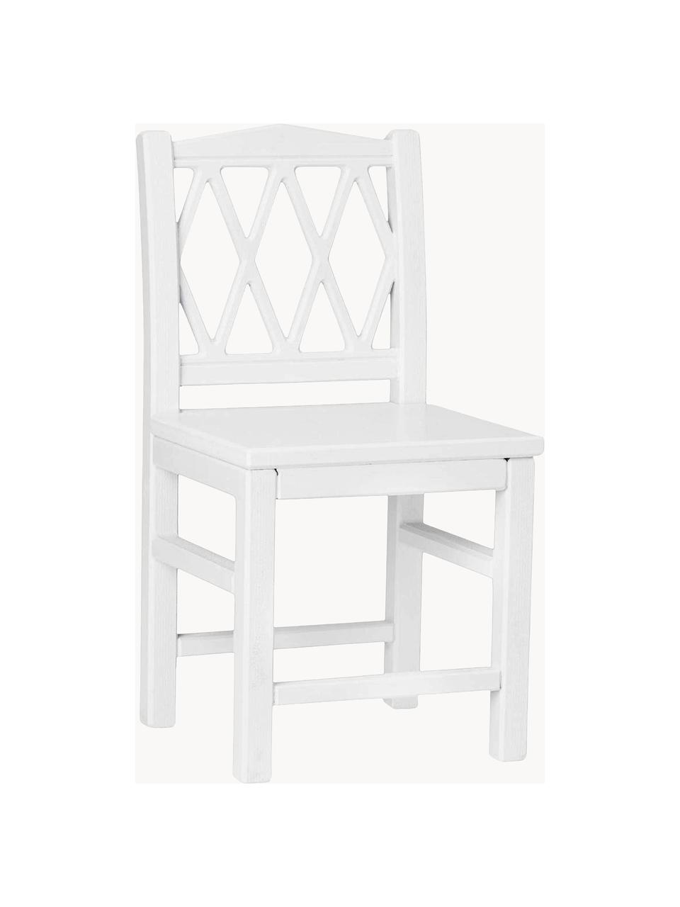 Dřevěná dětská židle Harlequin, Březové dřevo, dřevovláknitá deska se střední hustotou (MDF), natřená barvou bez VOC, Březové dřevo, bíle lakované, Š 30 cm, V 58 cm