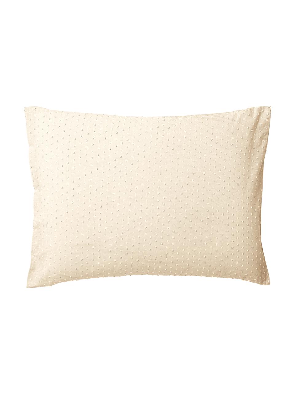 Taies d'oreiller plumetis jaune Aloide, 2 pièces, Jaune, beige, larg. 50 x long. 70 cm