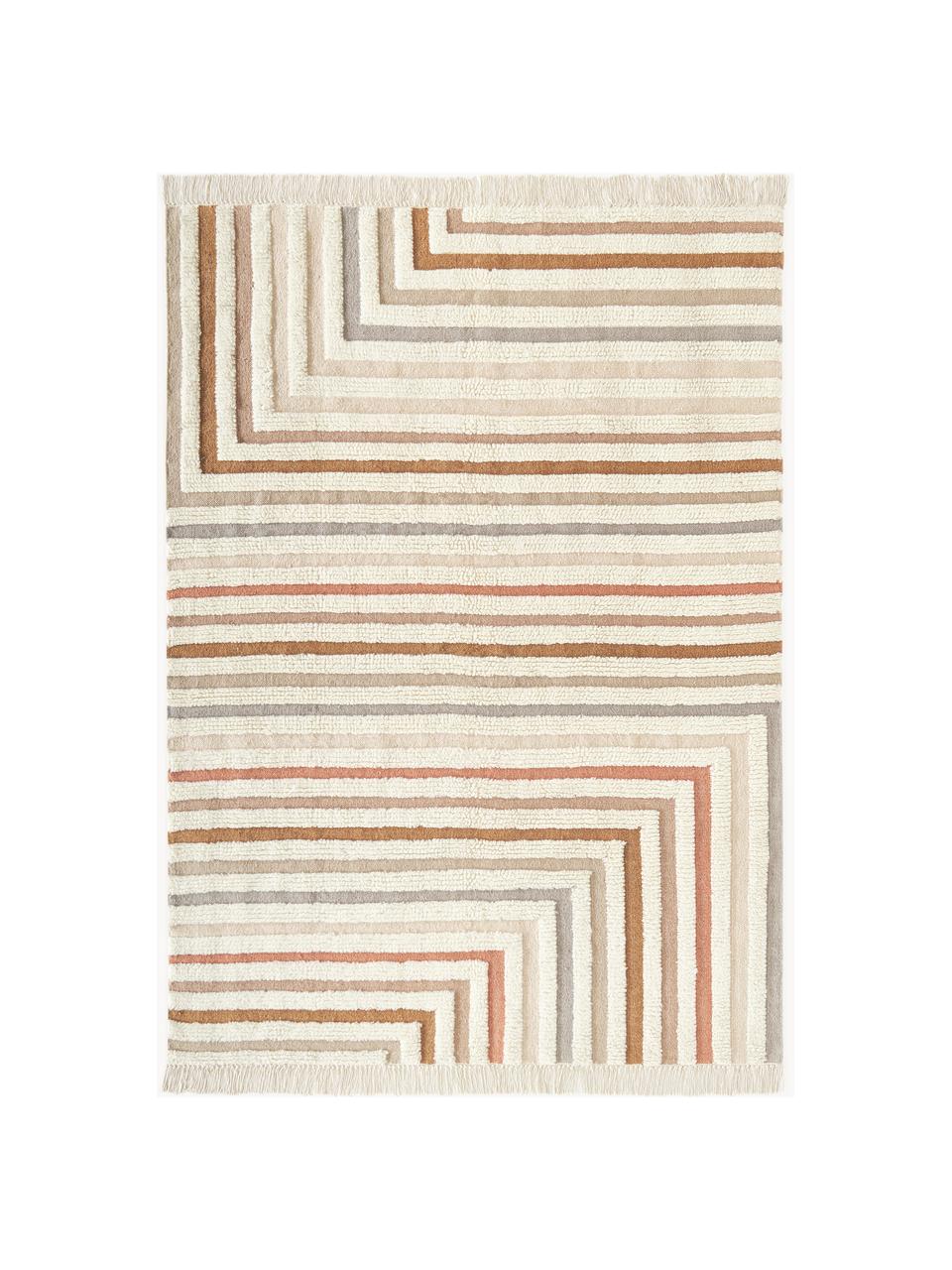 Alfombra kilim artesanal con flecos Calais, 80% lana, 20% algodón

Las alfombras de lana se pueden aflojar durante las primeras semanas de uso, la pelusa se reduce con el uso diario., Beige, terracota, gris pardo, An 80 x L 150 cm (Tamaño XS)