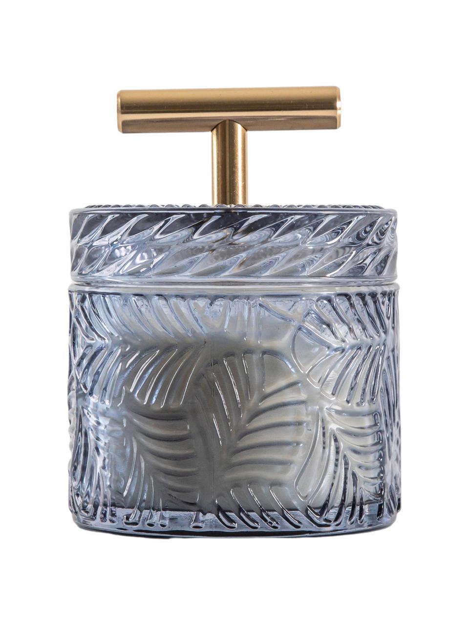 Bougie parfumée Theo (bois de santal), Bleu, cuivre, Ø 9 x haut. 12 cm