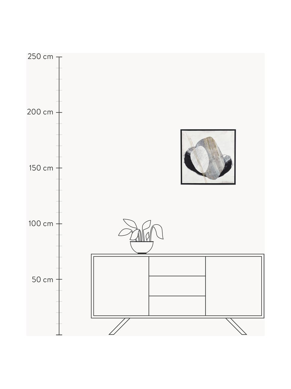 Stampa digitale incorniciata Sketch, Cornice: plastica, Tonalità beige e grigie, nero, Larg. 50 x Alt. 50 cm