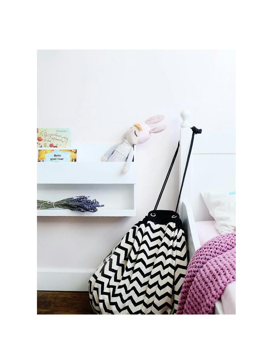 Sac à jouets - tapis de jeux Zigzag, Noir, blanc