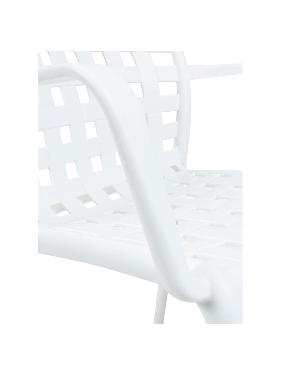 Stapelbare Gartenstühle Isa aus Kunststoff, 2 Stück, Kunststoff, Weiss, B 58 x T 58 cm