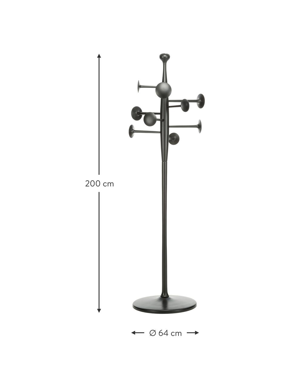 Perchero Trumpet, Aluminio recubierto, Negro, Ø 64 x Al 200 cm