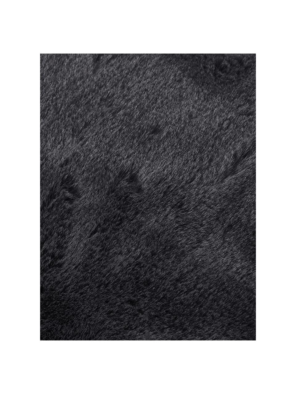 Pléd z umělé kožešiny Mette, Tmavě šedá, Š 150 cm, D 200 cm