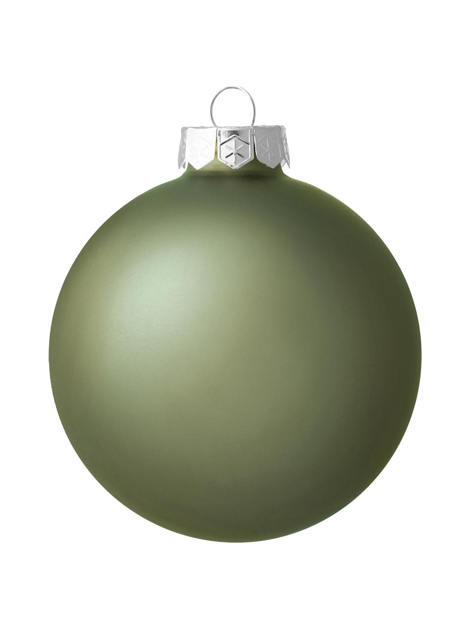 Set de bolas de Navidad Evergreen, 18 uds., Verde salvia, Ø 8 x Al 8 cm