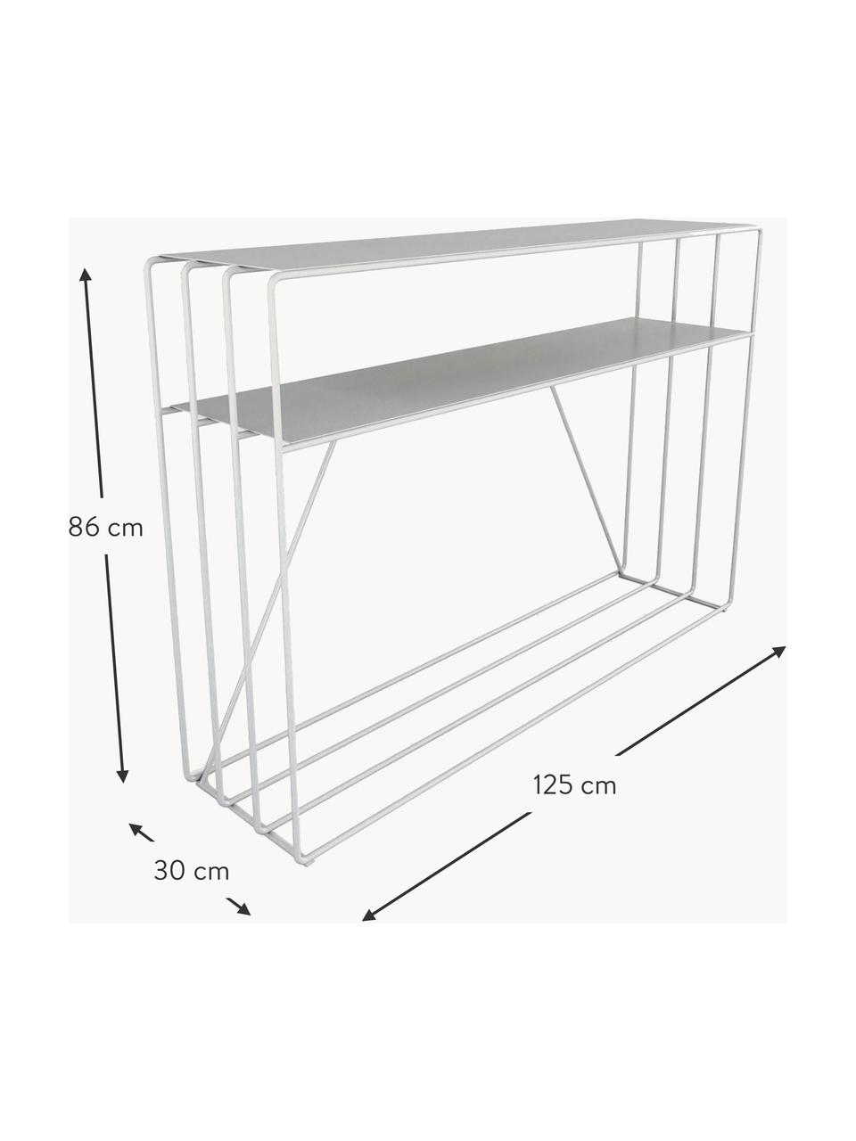 Metall-Konsole Ria, Stahl, pulverbeschichtet, Weiß, B 125 x H 86 cm