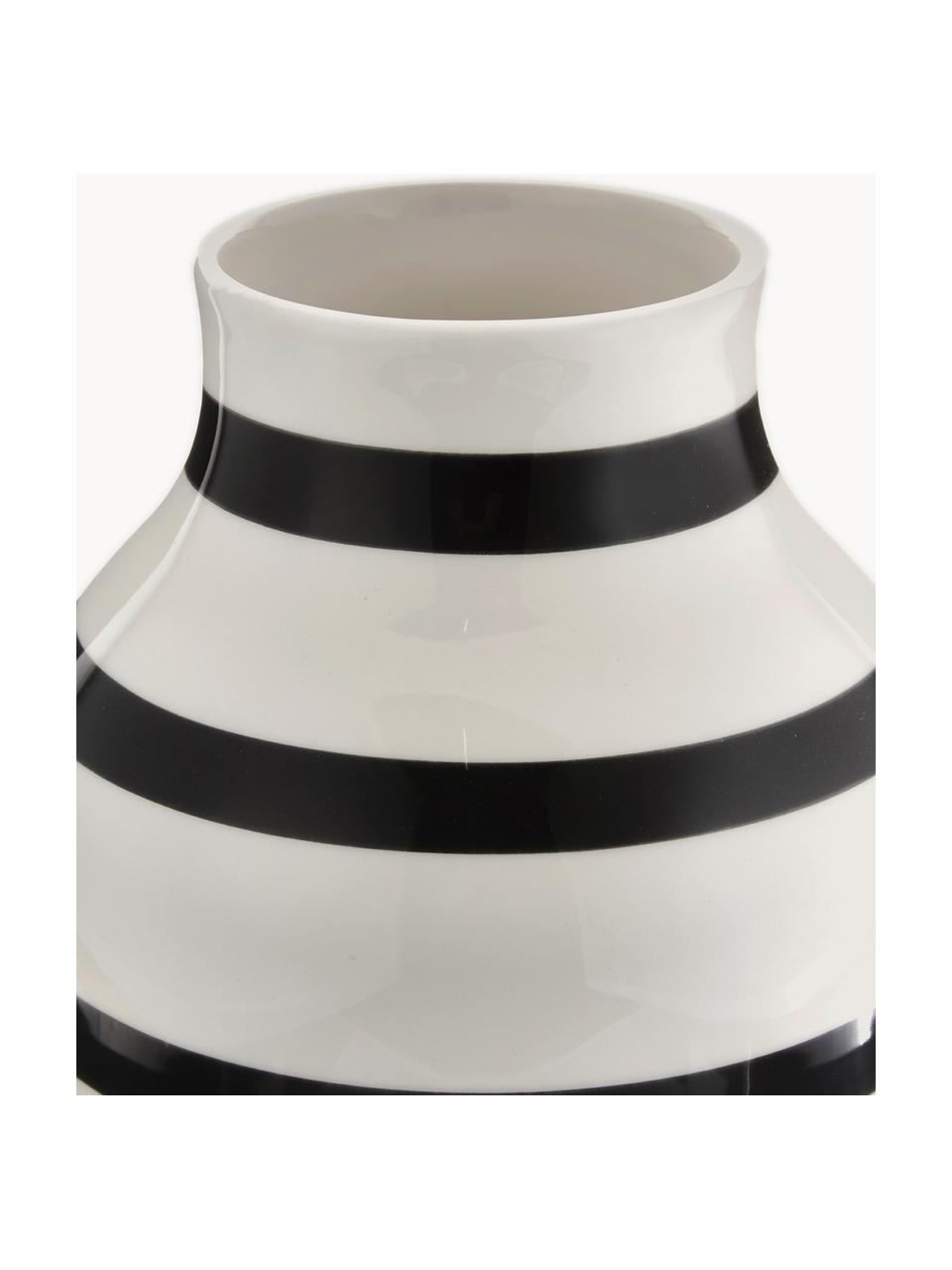 Grosse handgefertigte Keramik-Vase Omaggio, H 31 cm, Keramik, Schwarz, Weiss, Ø 20 x H 31 cm