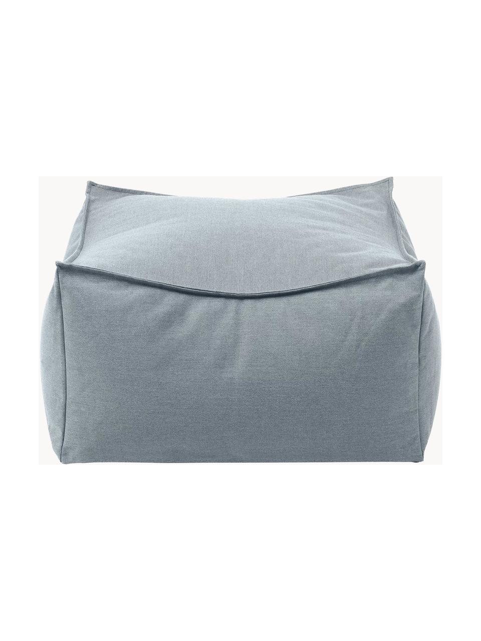 Outdoor-Pouf Stay, Bezug: 100 % Polyester, wetterfe, Webstoff Graublau, B 60 x H 33 cm