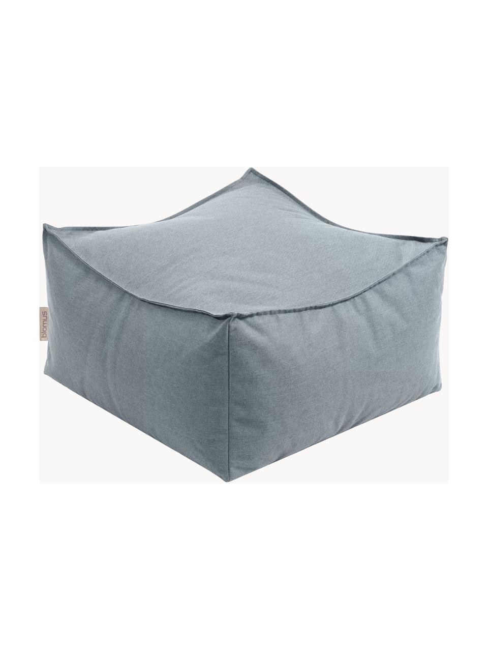 Outdoor-Pouf Stay, Bezug: 100 % Polyester, wetterfe, Webstoff Graublau, B 60 x H 33 cm