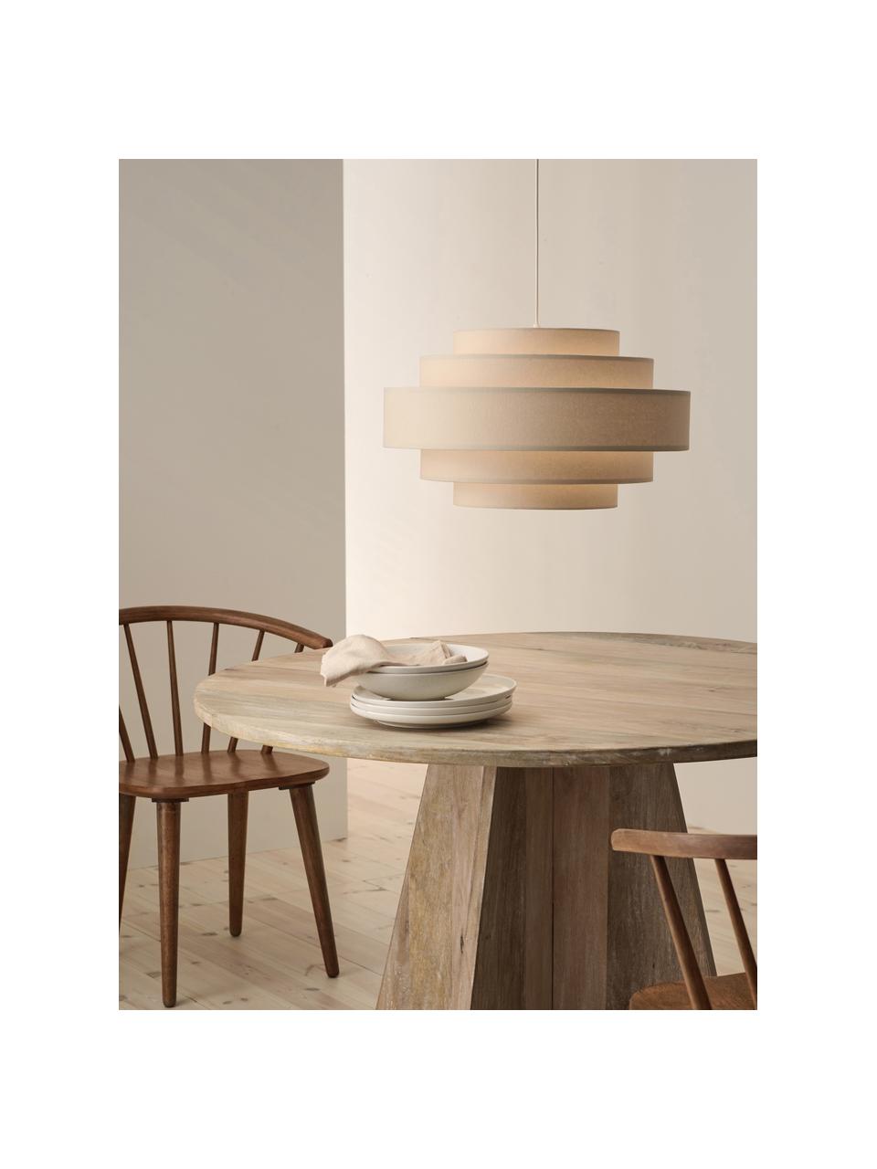 Hanglamp Miguel, Lampenkap: katoen, Beige, Ø 50 x H 29 cm