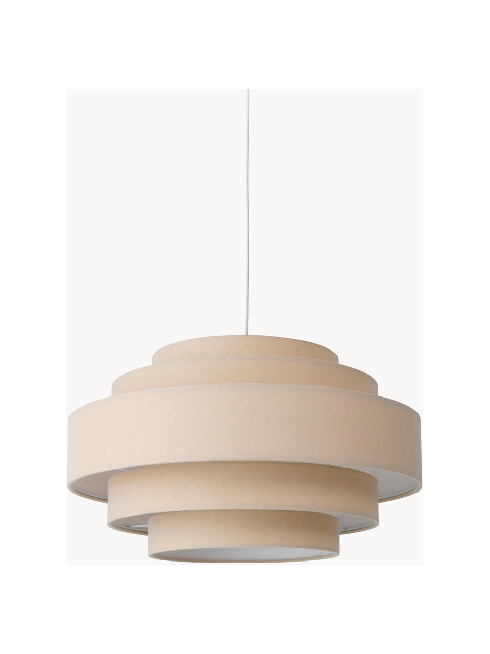 Hanglamp Miguel, Lampenkap: katoen, Beige, Ø 50 x H 29 cm