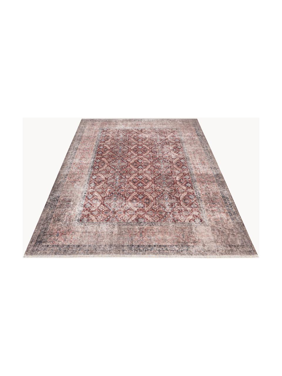 Interiérový a exterirérový koberec s ornamentálním vzorem Muster, 70 % bavlna, 30 % polyester, Terakotová, Š 80 cm, D 150 cm (velikost XS)