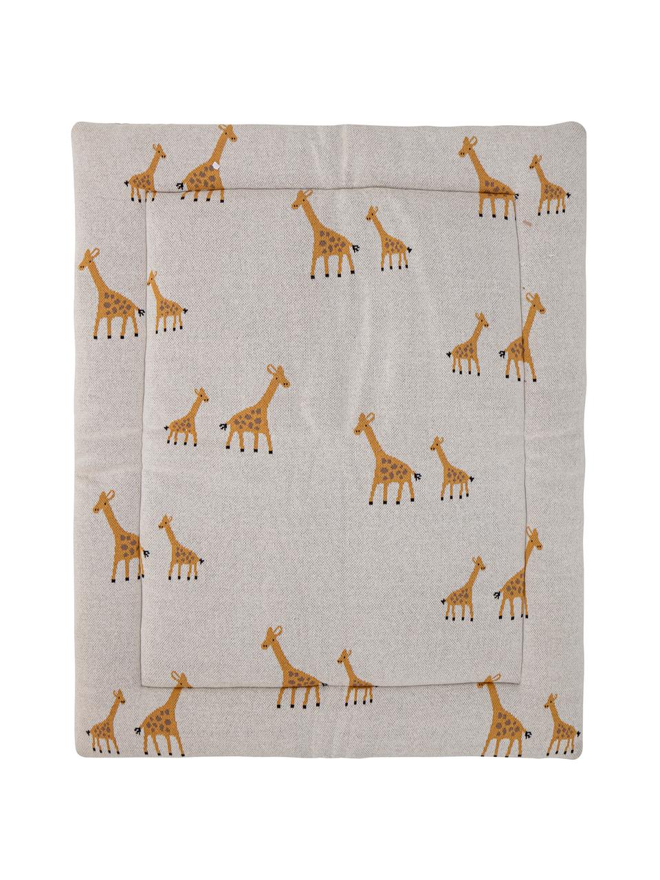 Koc Giraffe, Tapicerka: bawełna, produkt posiada , Beżowy, S 77 x D 100 cm