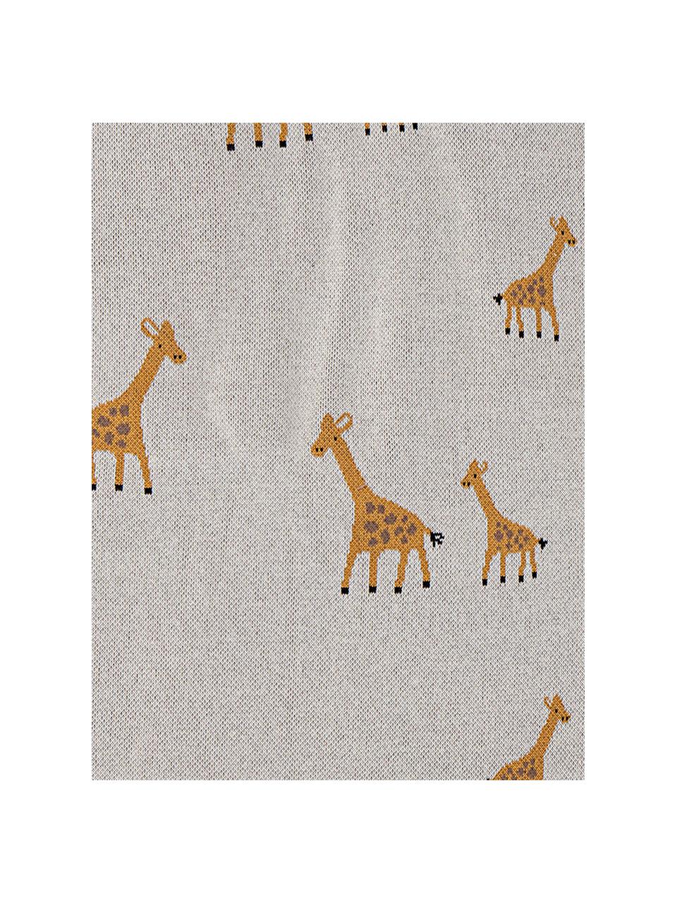 Koc Giraffe, Tapicerka: bawełna, produkt posiada , Beżowy, S 77 x D 100 cm