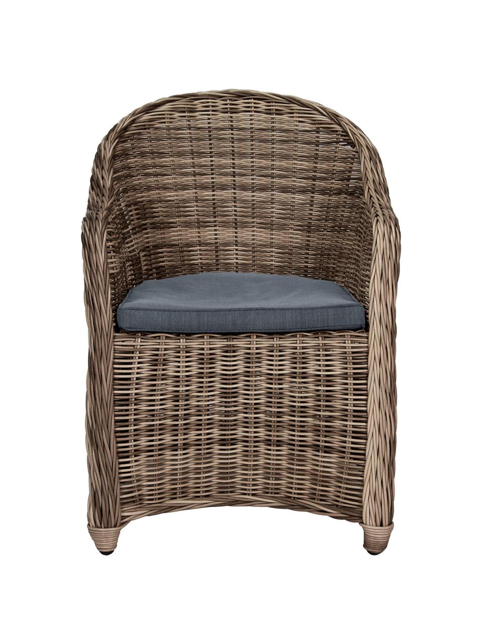 Chaise de jardin avec accoudoirs Sunday, Brun