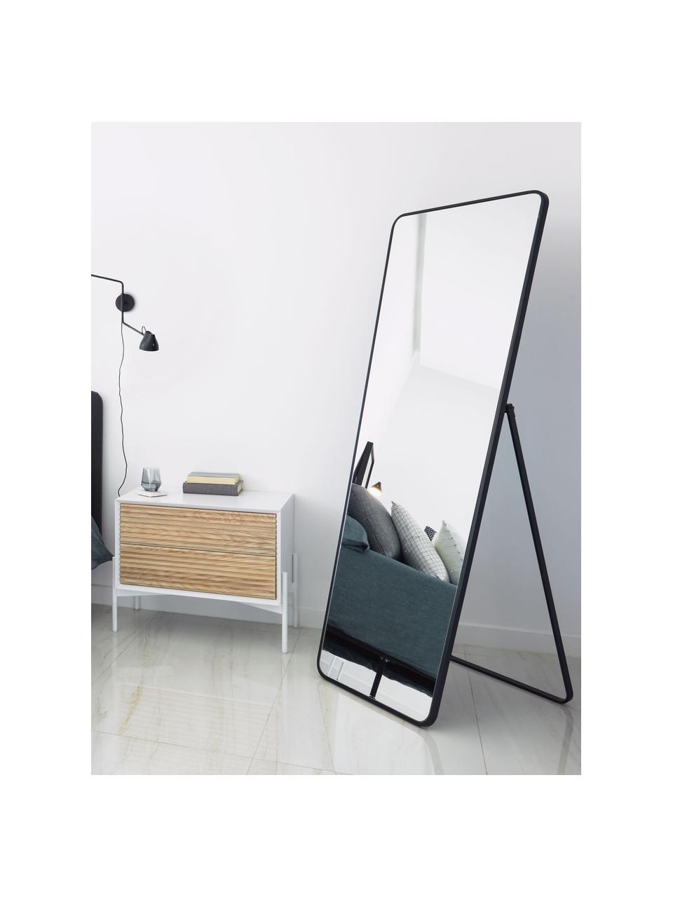 Miroir sur pied Nyah, Noir, larg. 64 x haut. 170 cm