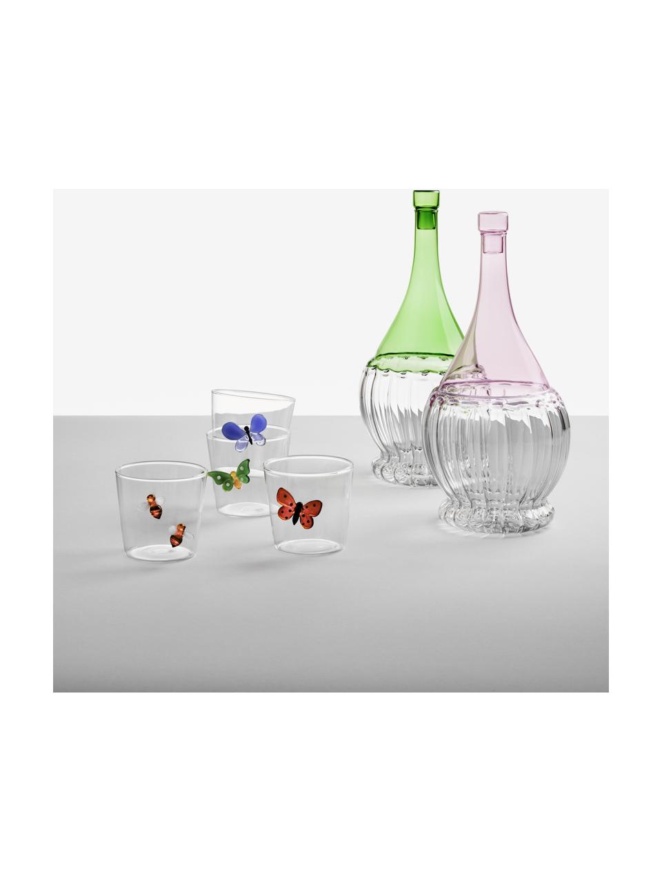 Carafe artisanale Garden Picnic, 1,8 L, Verre borosilicate, Transparent, vert clair, 1,8 L