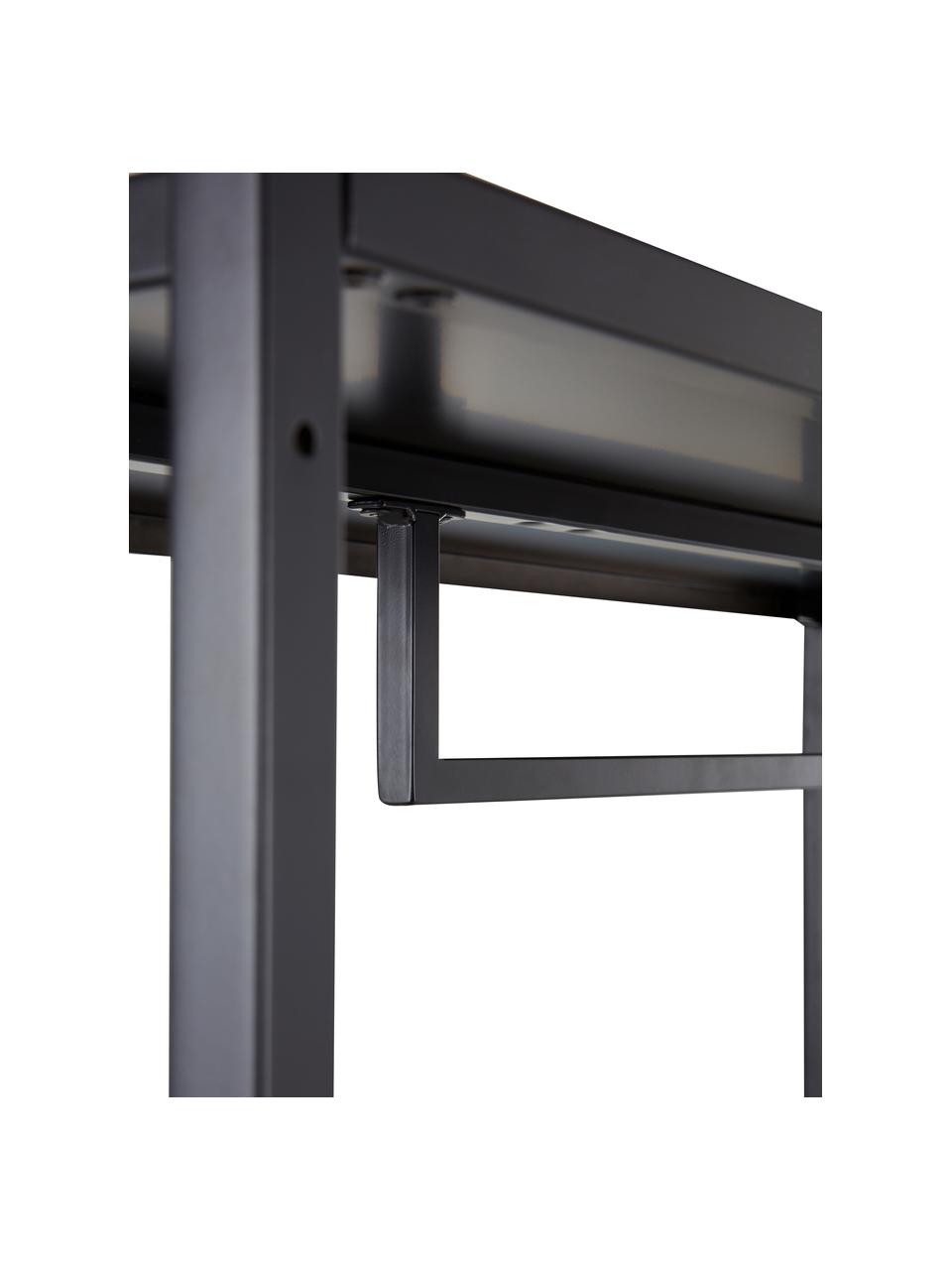 Otwarta szafa z metalu Preston, Stal malowana proszkowo, Czarny, S 110 x W 170 cm