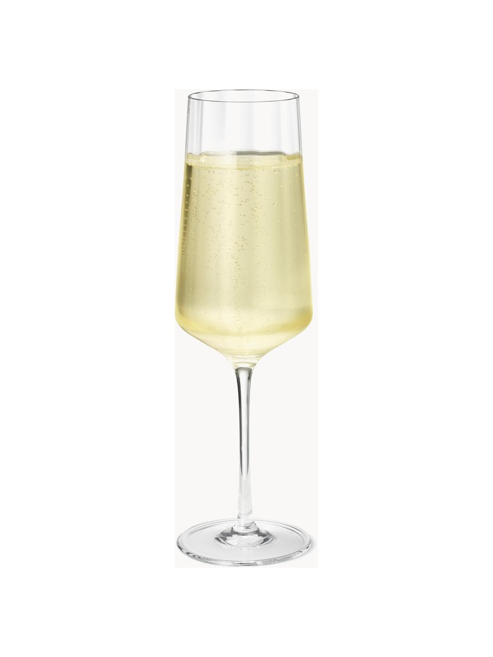 Kieliszek do szampana ze szkła kryształowego Bernadotte, 6 szt., Szkło kryształowe, Transparentny, Ø 7 x W 22 cm, 270 ml