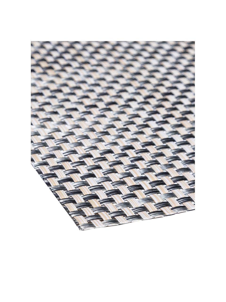 Tovaglietta americana Modern 2 pz, Materiale sintetico, Beige, grigio chiaro, Larg. 33 x Lung. 46 cm