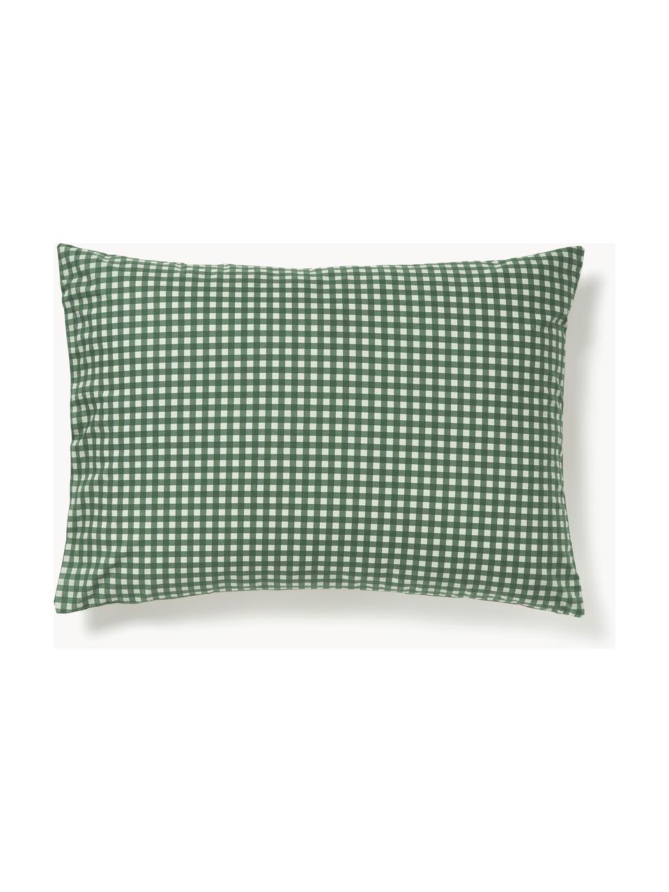 Funda de almohada de percal Pine, Verde salvia, verde oscuro, rojo, An 45 x L 110 cm