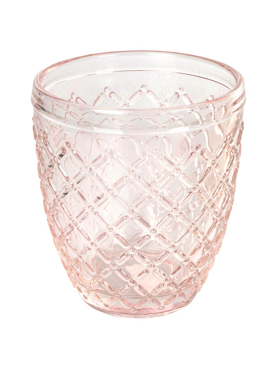 Waterglazen Castle, set van 6, Glas, Lila tinten, oranjetinten, B 8 x H 10 cm, 275 ml