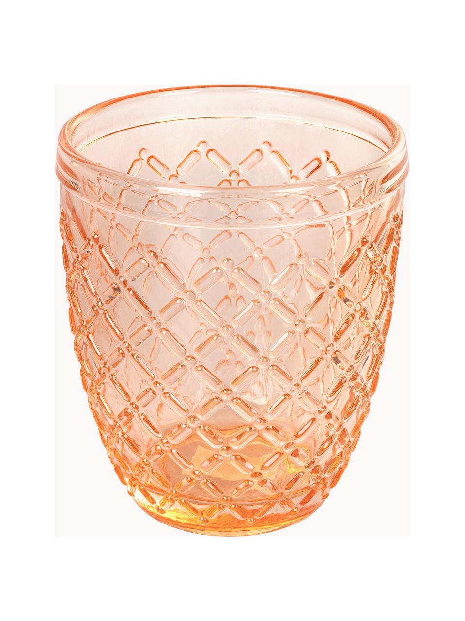 Vasos Castle, 6 uds., Vidrio, Tonos rosas y lilas, An 8 x Al 10 cm, 275 ml