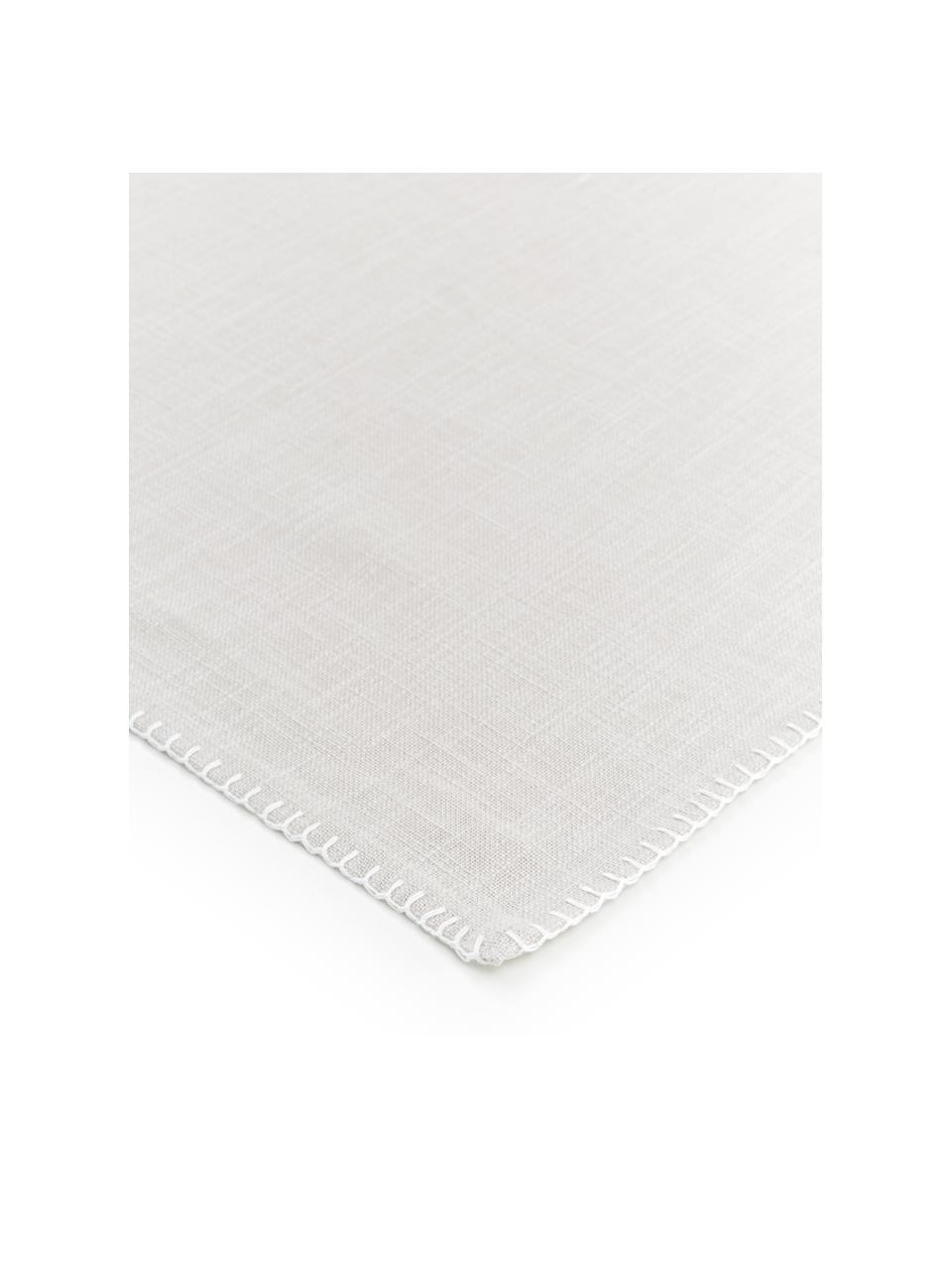 Baumwoll-Tischläufer Finca in Grau, Baumwolle, Grau, B 50 x L 160 cm