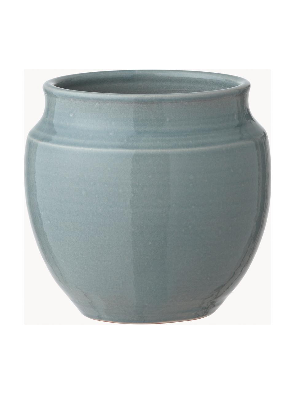 Cache-pot Vita, haut. 22 cm, Grès cérame, Gris-bleu, Ø 22 x haut. 22 cm