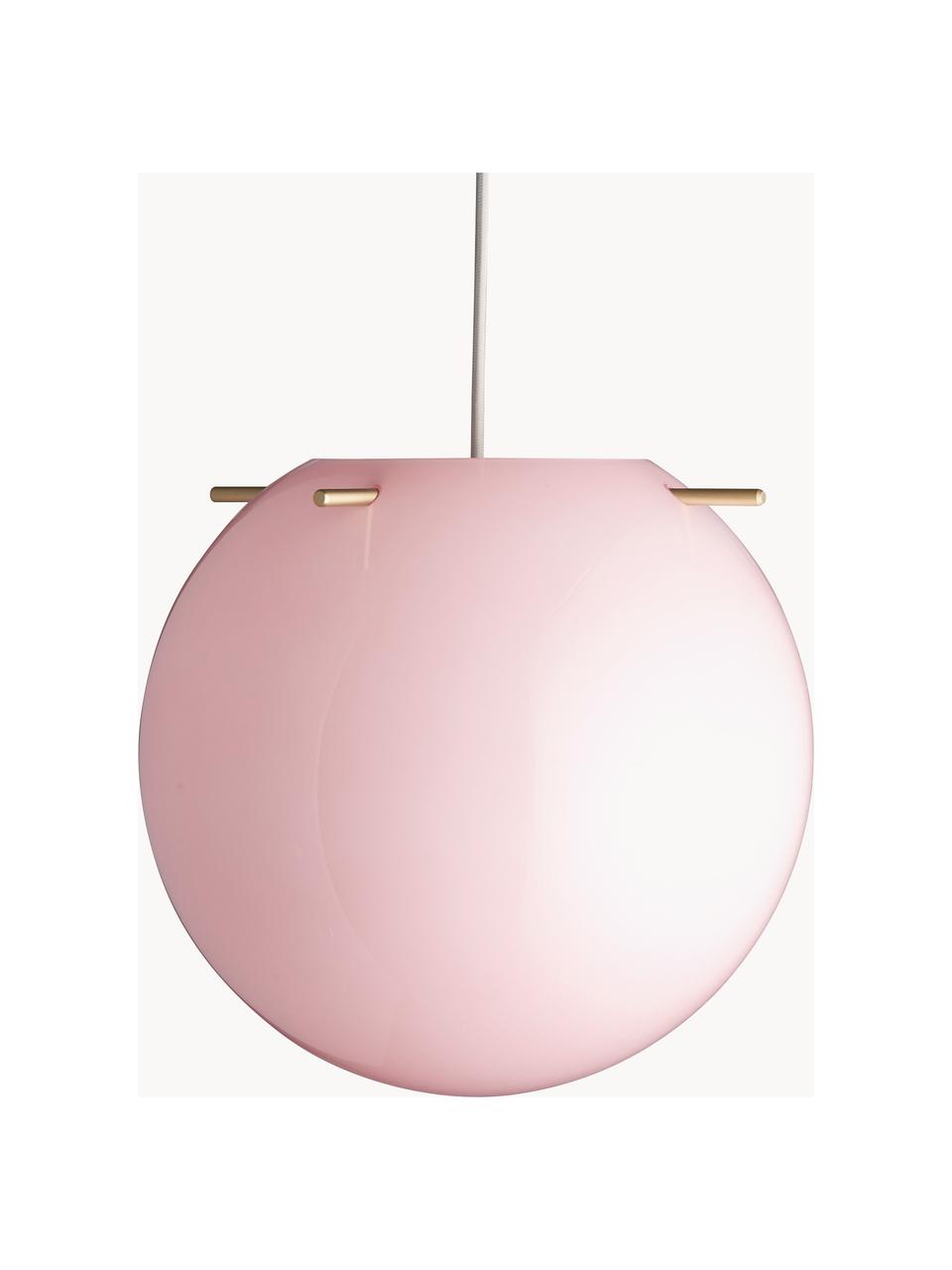 Lampada a sospensione piccola a sfera in vetro Koi, varie dimensioni, Paralume: vetro, Rosa chiaro, Ø 19 x Alt. 18 cm