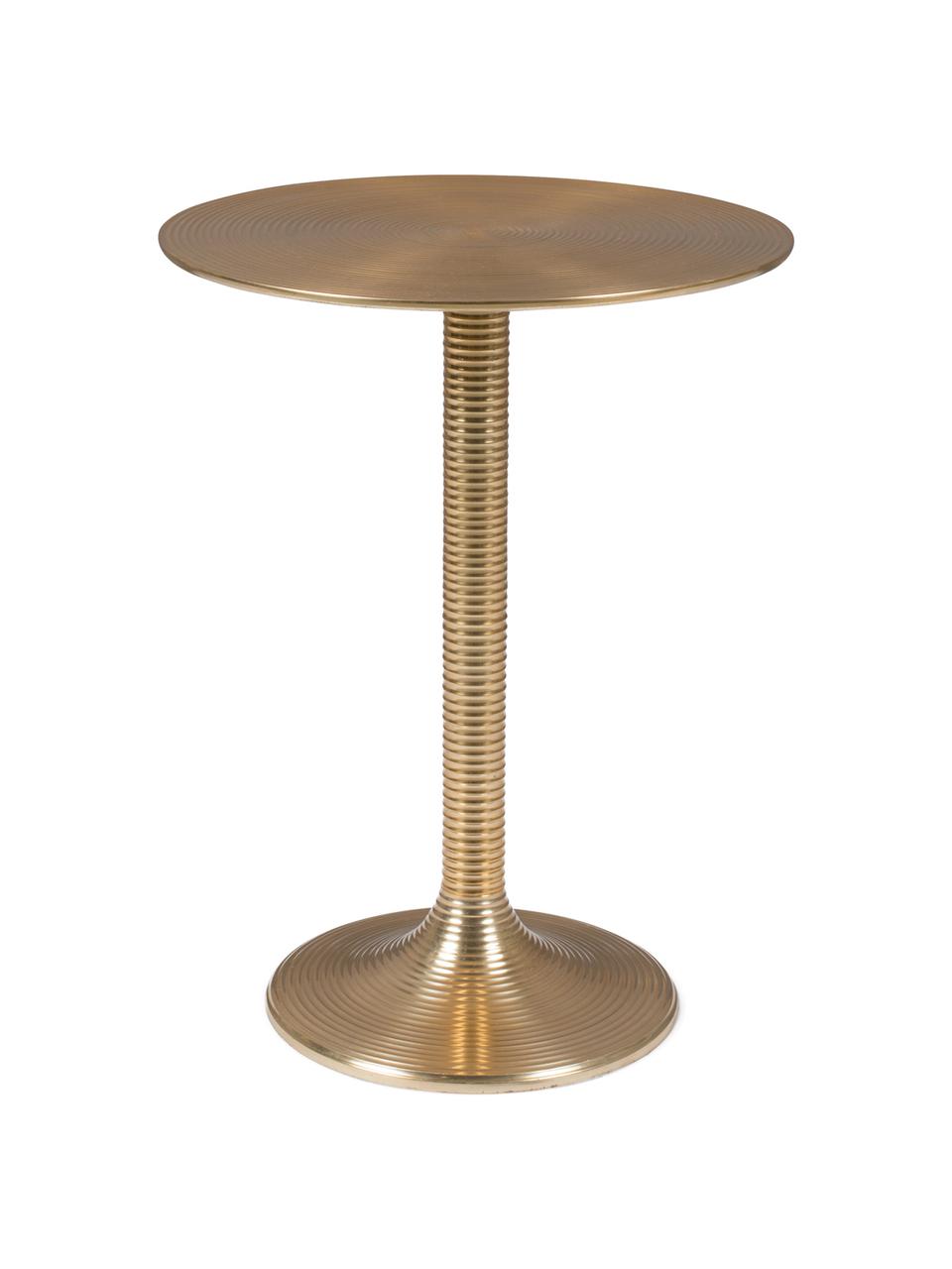 Okrągły stolik pomocniczy Hypnotising, Aluminium lakierowane, Odcienie złotego, Ø 37 x W 48 cm