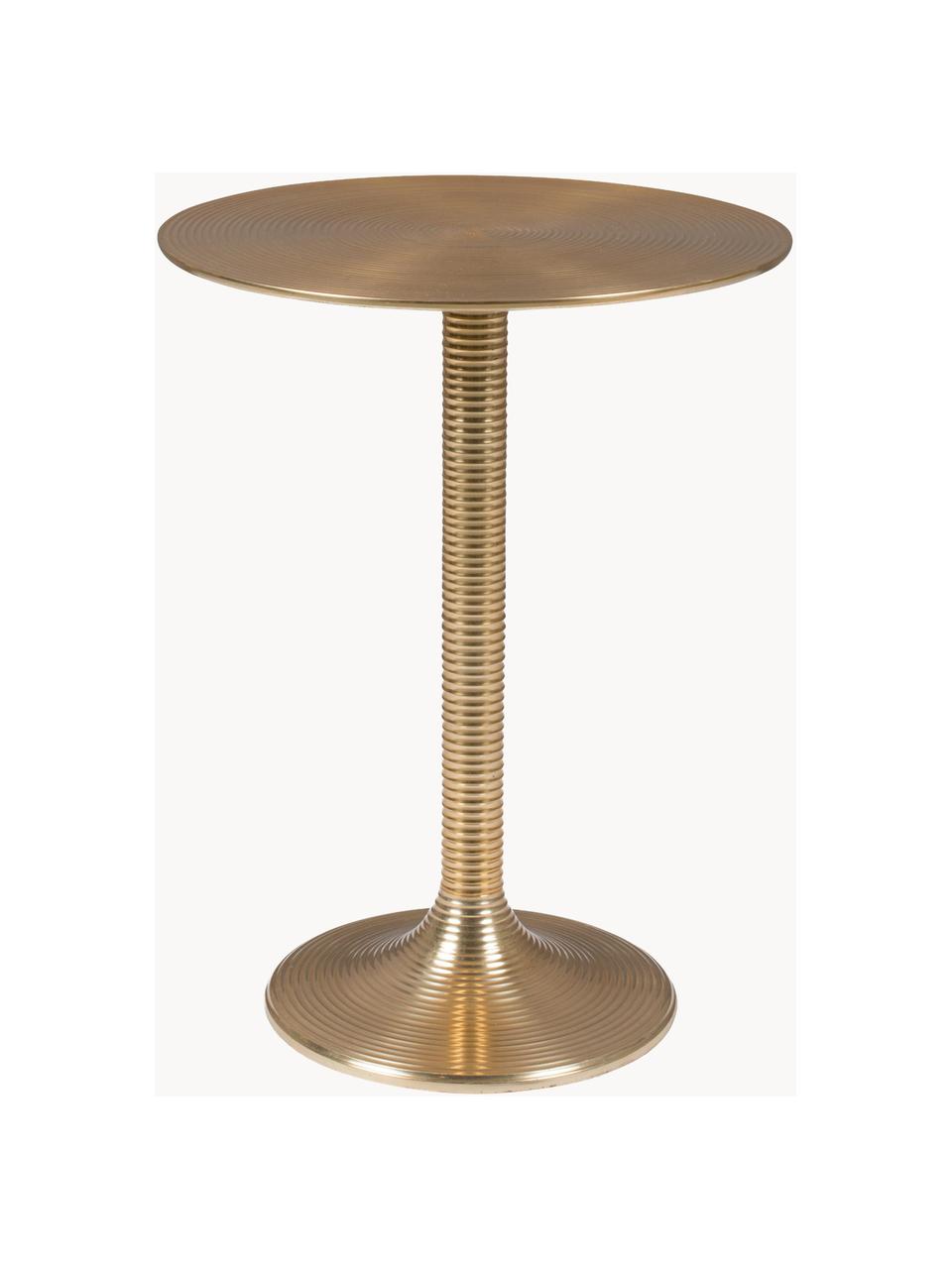 Table d'appoint ronde Hypnotising, Aluminium, laqué, Doré, Ø 37 x haut. 48 cm