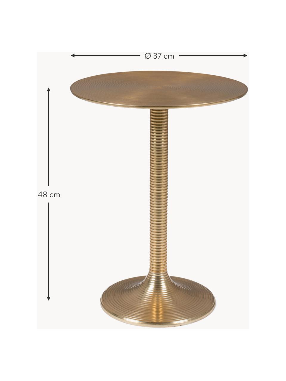 Table d'appoint ronde Hypnotising, Aluminium, laqué, Doré, Ø 37 x haut. 48 cm