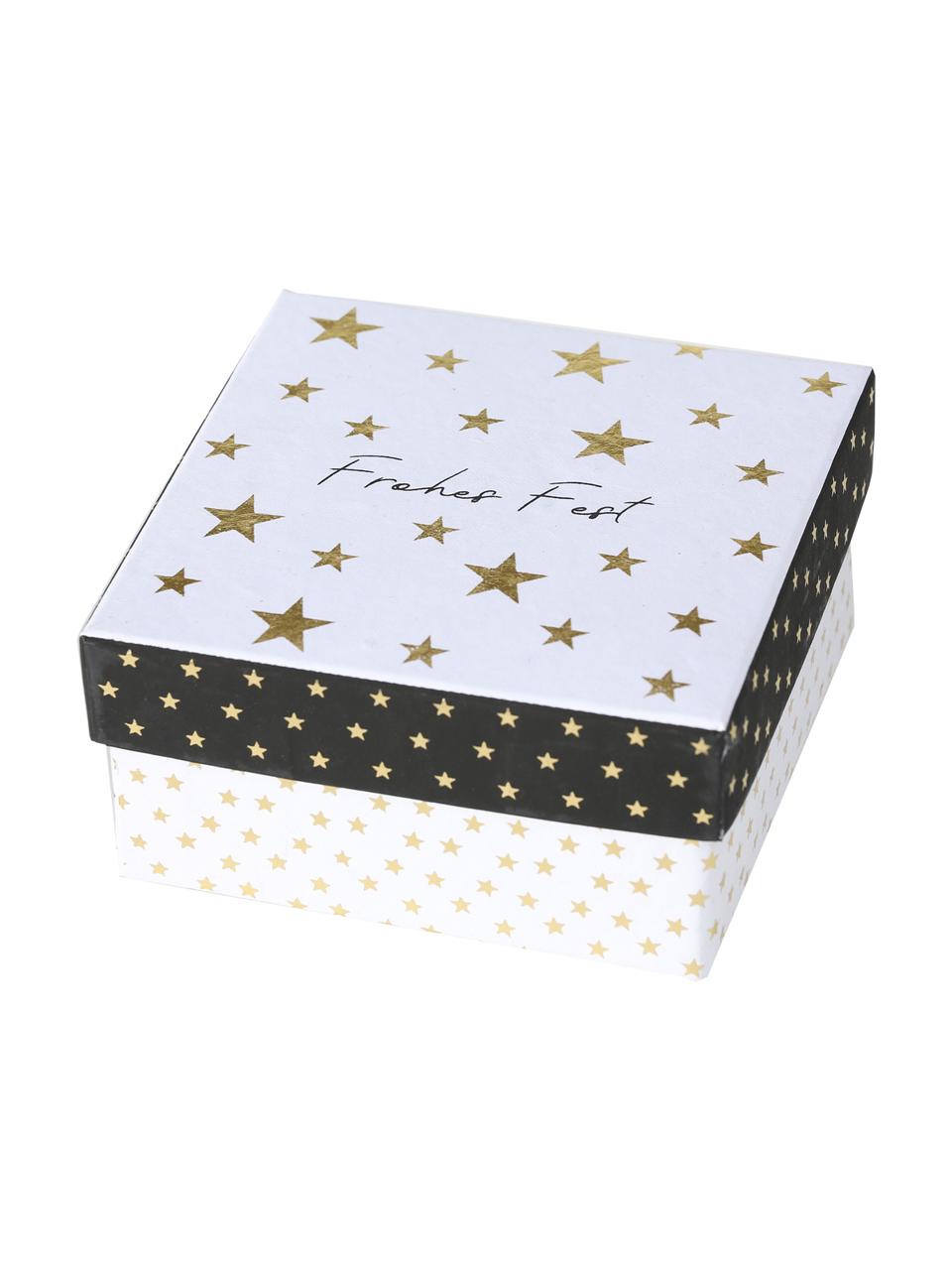 Coffret cadeau Nica, 3 élém., Noir, blanc, couleur dorée