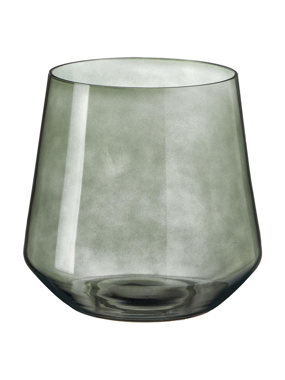 Jarrón soplado artesanalmente Joyce, Vidrio, Gris, Ø 16 x Al 16 cm