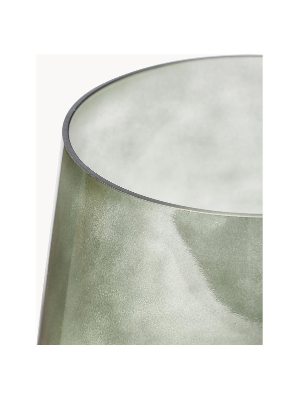 Mundgeblasene Glas-Vase Joyce, Glas, Grün, Ø 16 x H 16 cm