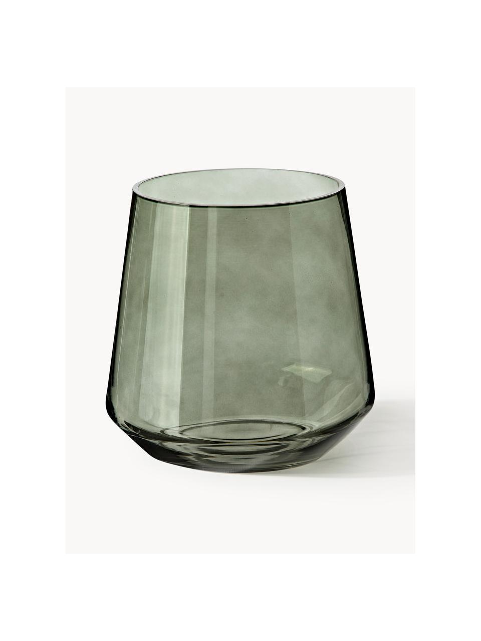 Vaso in vetro soffiato Joyce, alt. 16 cm, Vetro, Verde, Ø 16 x Alt. 16 cm
